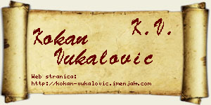 Kokan Vukalović vizit kartica